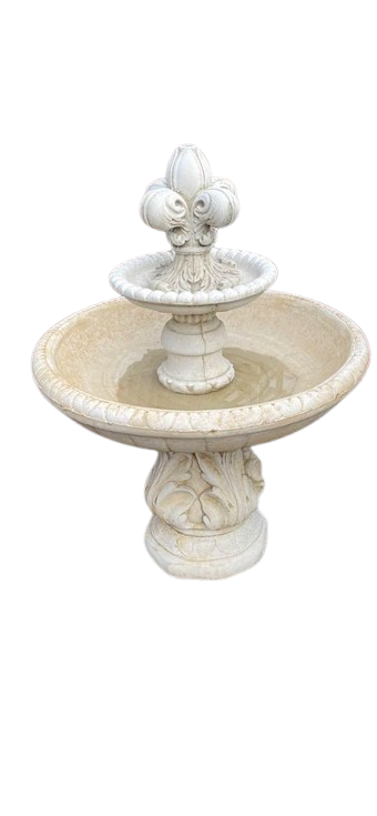 Fleur-de-Lis Two-Tier Garden Fountain