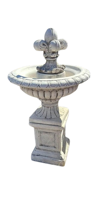 Fleur-de-Lis Pedestal Garden Fountain