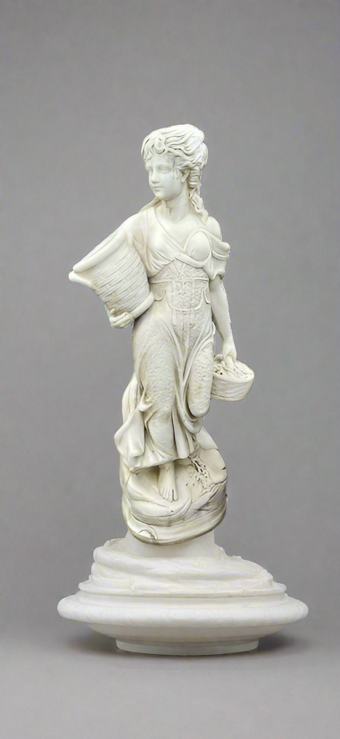 Classical Lady with Basket Garden Statue