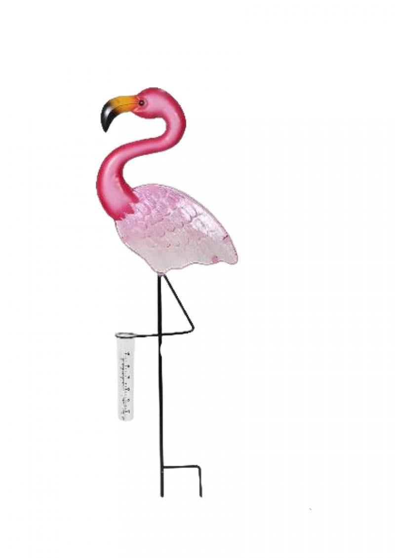 Pink Flamingo Rain Gauge