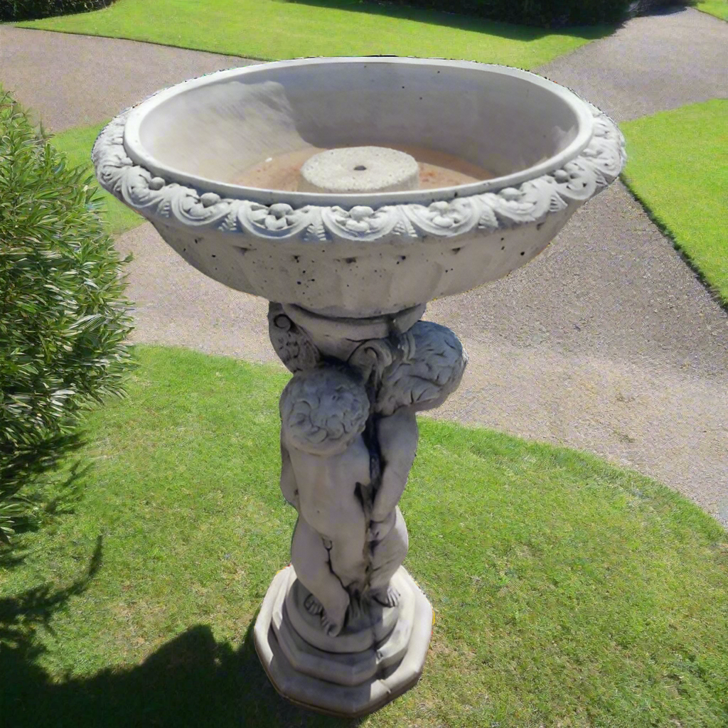 Cherub Birdbath