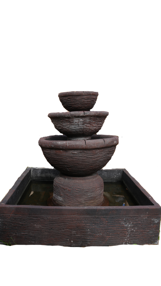 Modern Stone Bowl Cascading Waterfall