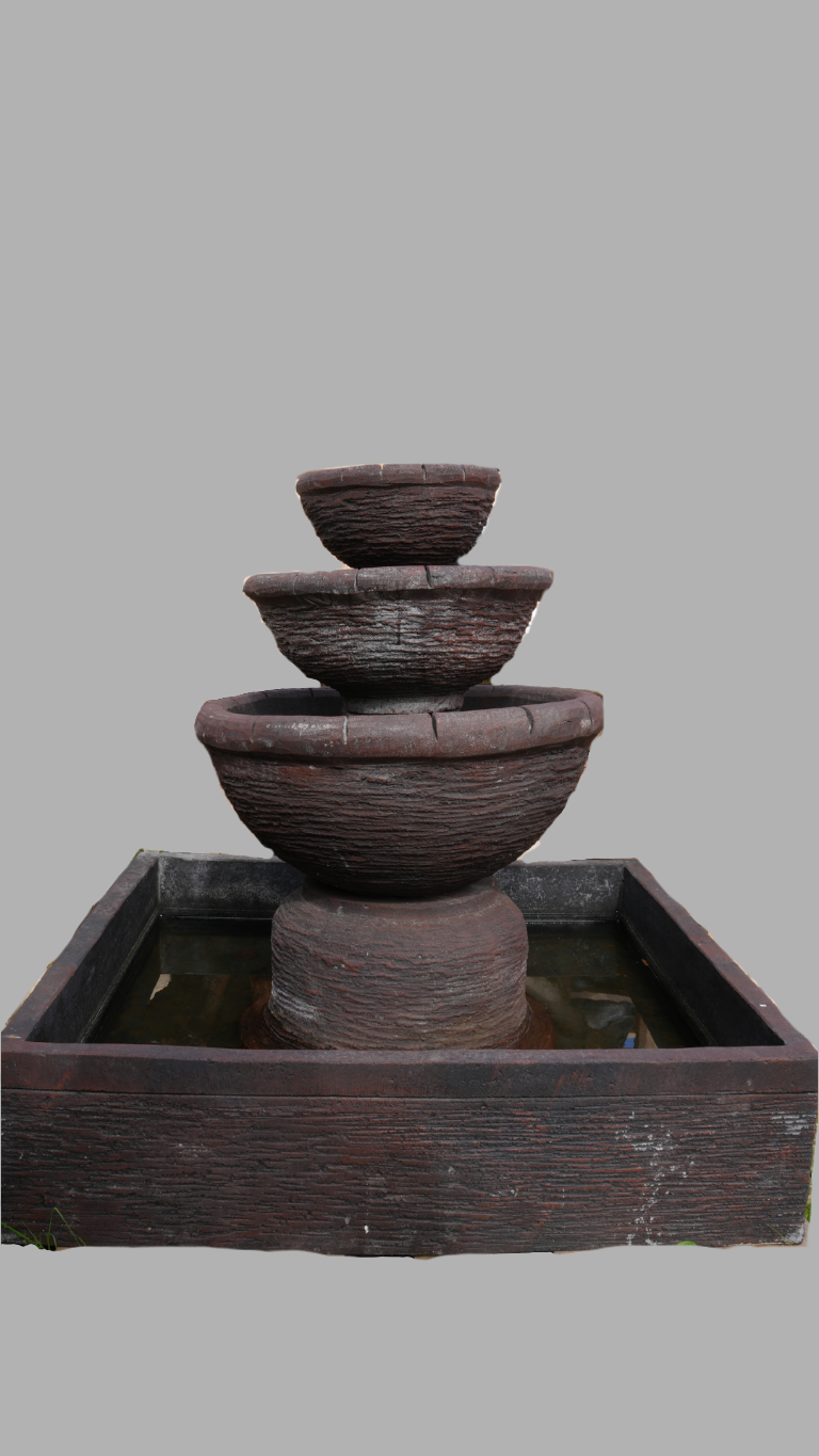 Modern Stone Bowl Cascading Waterfall